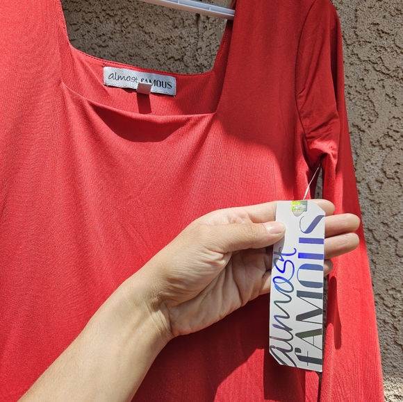 Almost Famous Long Red Dress - Picture 3 of 5